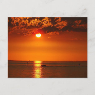 Carte Postale Coucher de soleil du Vorarlberg au lac de Constanc