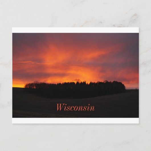Carte Postale Coucher de soleil du Wisconsin (Devant)