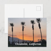 Carte Postale Coucher de soleil en Californie (Devant / Derrière)