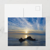 Carte Postale Coucher de soleil en Californie (Devant / Derrière)