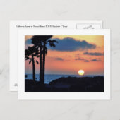 Carte Postale Coucher de soleil en Californie à Oxnard Beach...D (Devant / Derrière)