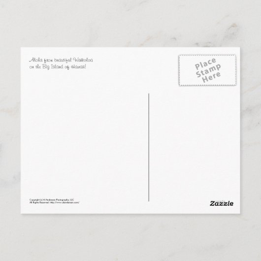 Carte postale : Coucher de soleil en cuivre (portr (Dos)