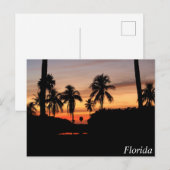 Carte Postale coucher de soleil en Floride (Devant / Derrière)