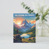 Carte Postale Coucher de soleil en France Parc national des Pyré (Debout devant)