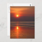 Carte Postale Coucher de soleil en Irlande - Mer d'Irlande - Car (Devant / Derrière)