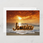 Carte Postale Coucher de soleil en Jamaïque (Devant / Derrière)