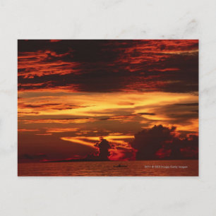 Carte Postale Coucher de soleil en mer
