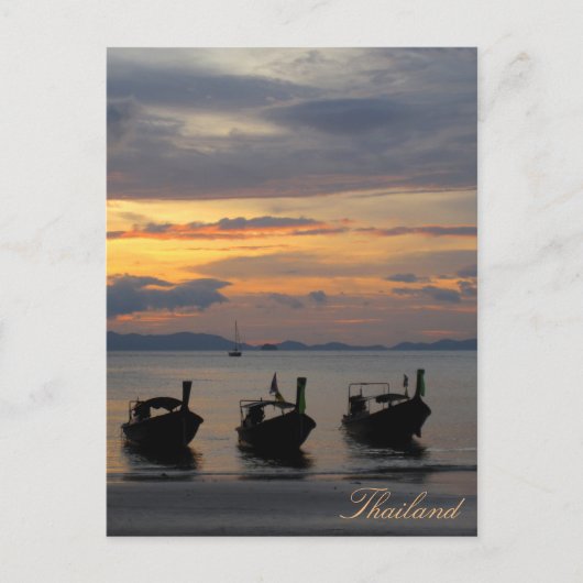 Carte Postale Coucher de soleil en Thaïlande (Devant)