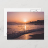 Carte Postale Coucher de soleil époustouflant sur la plage (Devant / Derrière)