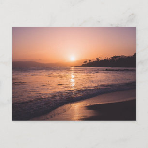 Carte Postale Coucher de soleil époustouflant sur la plage