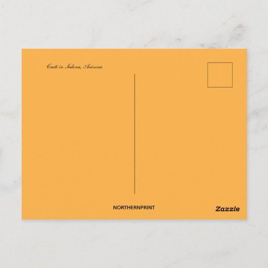 Carte Postale Coucher de soleil et cactus rocheux à Sedona Arizo (Dos)