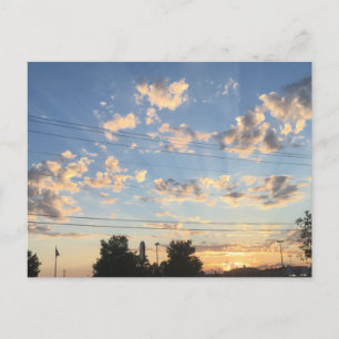 Carte Postale Coucher de soleil et nuages magnifiques