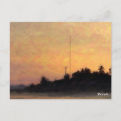 Carte Postale Coucher de soleil et psaumes d'or / Ensemble de ca (Dos)