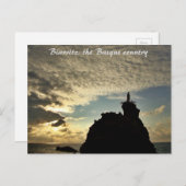 Carte Postale "Coucher de soleil fou"- Biarritz (Devant / Derrière)