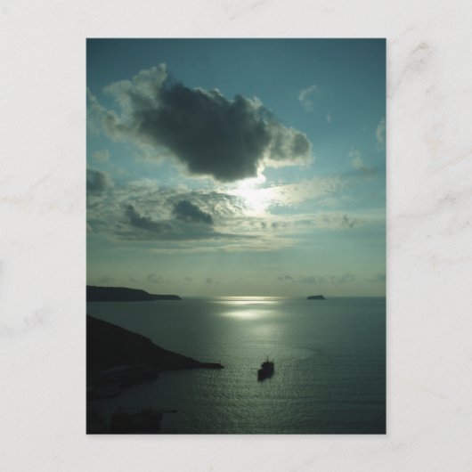 Carte Postale Coucher de soleil grec (Devant)
