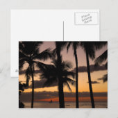 Carte Postale Coucher de soleil hawaïen (Devant / Derrière)