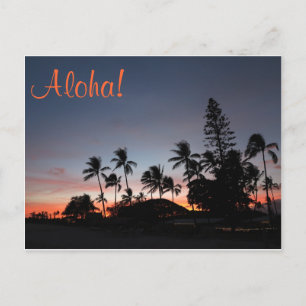Carte postale - Coucher de soleil hawaïen