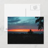 Carte Postale Coucher de soleil hawaïen (Devant / Derrière)