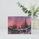 Carte postale "Coucher de soleil hivernal" (Debout devant)