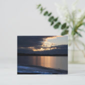 Carte postale Coucher de soleil hivernal du fleuve (Debout devant)