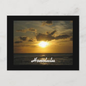 Carte Postale Coucher de soleil Honolulu (Devant)