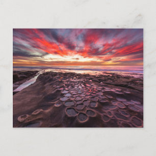 Carte Postale Coucher de soleil incroyable aux bassins à marée