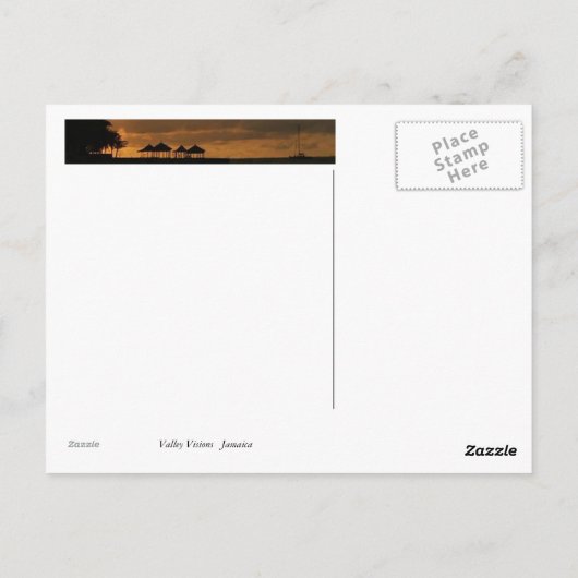 Carte Postale Coucher de soleil jamaïcain (Dos)