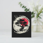 Carte Postale Coucher de soleil japonais Bonsai Art (Debout devant)