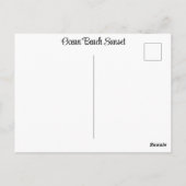 Carte Postale Coucher de soleil Lever de soleil Océan Plage Vagu (Dos)