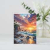 Carte Postale Coucher de soleil magnifique (Debout devant)