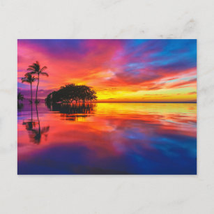Carte Postale Coucher de soleil majestueux   Wailea Beach, Maui,