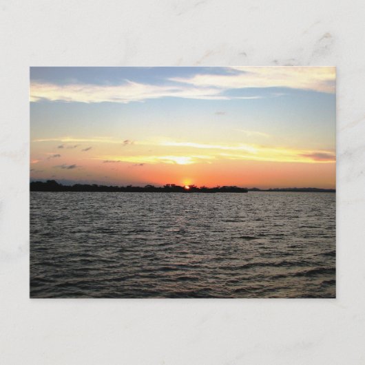 Carte Postale Coucher de soleil, Mangrove Cay, Belize (Devant)