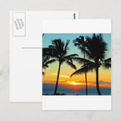 CARTE POSTALE COUCHER DE SOLEIL MAUI CLASSIQUE ! (Devant / Derrière)