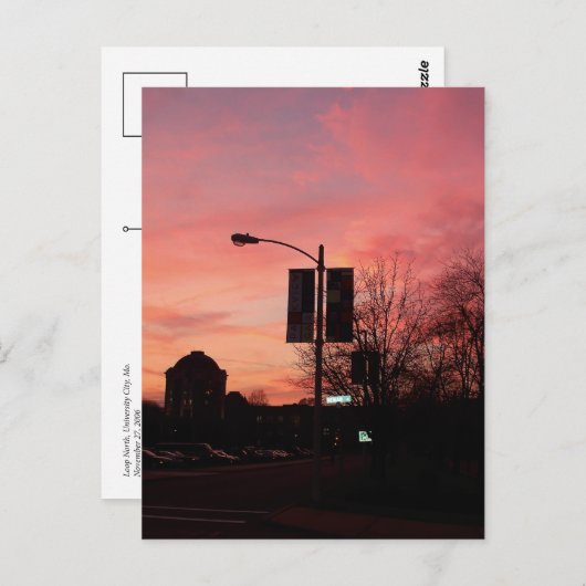 Carte Postale Coucher de soleil nord (Devant / Derrière)