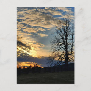 Carte Postale Coucher de soleil nuageux sur Blue Ridge Parkway