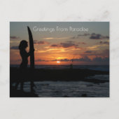 Carte Postale Coucher de soleil Ocean Cliff (Devant)