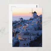 Carte Postale Coucher de soleil Oia Santorini Grèce (Devant / Derrière)