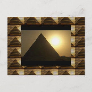 Carte Postale Coucher de soleil par PYRAMIDS d'Egypte : Architec