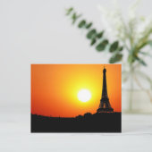 Carte Postale Coucher de soleil Paris Tour Eiffel (Debout devant)