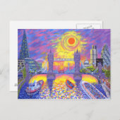 Carte Postale Coucher De Soleil : Piscine De Londres 2013 (Devant / Derrière)