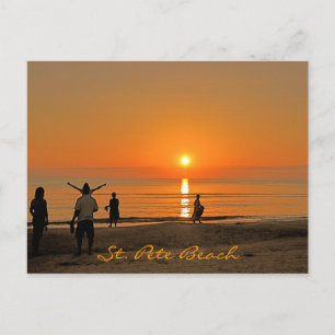 Carte Postale Coucher de soleil - Plage St Pete