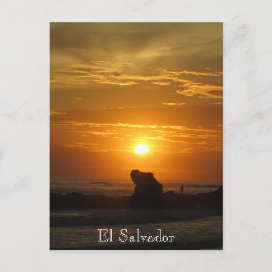 Carte Postale coucher de soleil playa el tunco (Devant)