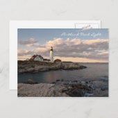 Carte Postale Coucher de soleil Portland Head (Devant / Derrière)