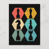 Carte postale Coucher de soleil pour pièces d'éche (Devant)