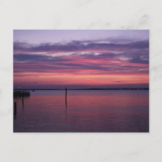 Carte Postale Coucher de soleil pourpre (Devant)