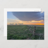 Carte Postale Coucher de soleil près d'Amarillo Texas (Devant / Derrière)