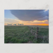 Carte Postale Coucher de soleil près d'Amarillo Texas (Devant)