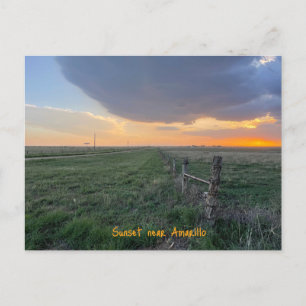 Carte Postale Coucher de soleil près d'Amarillo Texas