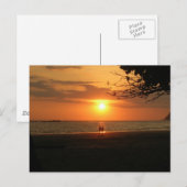 Carte Postale coucher de soleil romantique (Devant / Derrière)