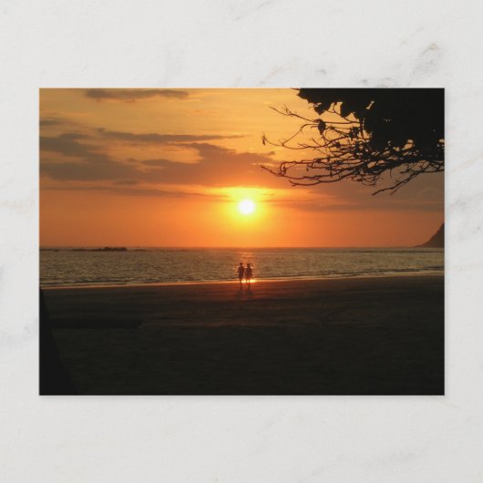 Carte Postale coucher de soleil romantique (Devant)